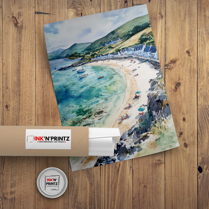 Portmeirion Watercolor Painting Welsh Village Art Portmeirion Print Scenic Watercolor Decor