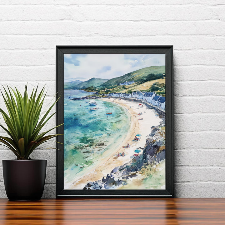 Portmeirion Watercolor Painting Welsh Village Art Portmeirion Print Scenic Watercolor Decor