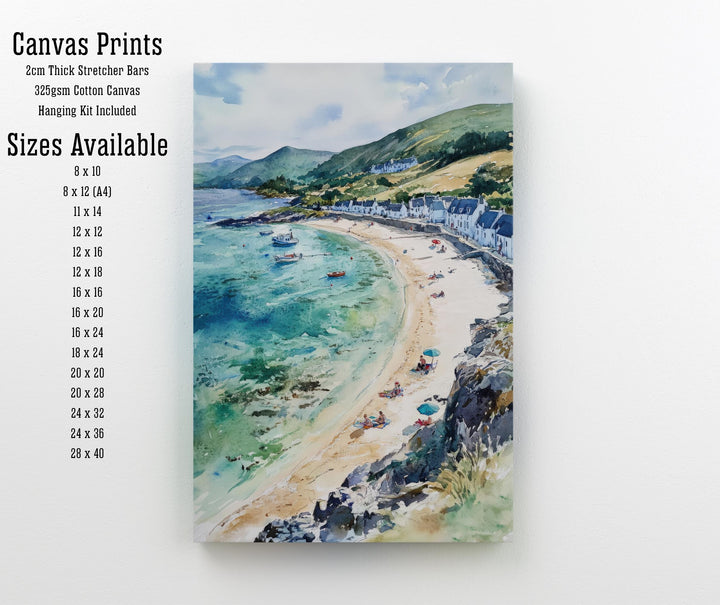 Portmeirion Watercolor Painting Welsh Village Art Portmeirion Print Scenic Watercolor Decor