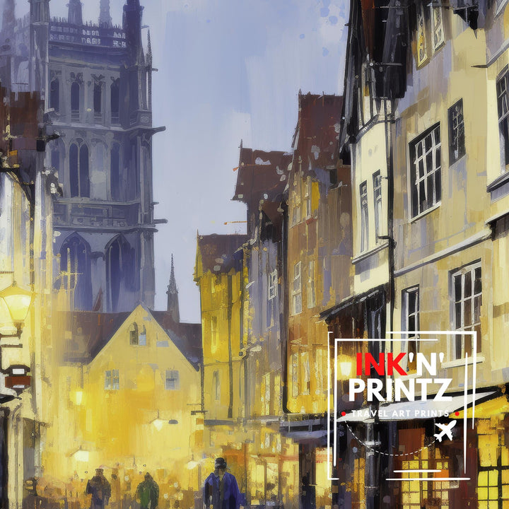 Shambles York Watercolor Painting Historic York Art Shambles Print Scenic York Watercolor Decor