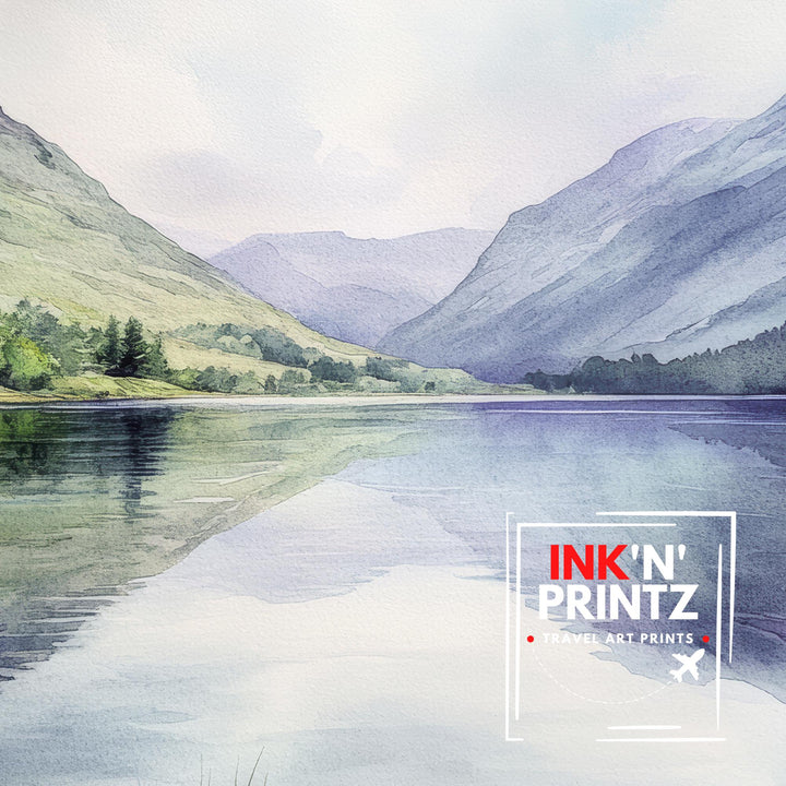 Ennerdale Watercolor Painting Lake District Art Ennerdale Print Scenic Lake District Decor Ennerdale Watercolor Art