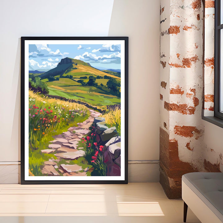 Peak District Travel Poster UK Landscape Art Peak District Print Scenic Countryside Poster British Nature Decor