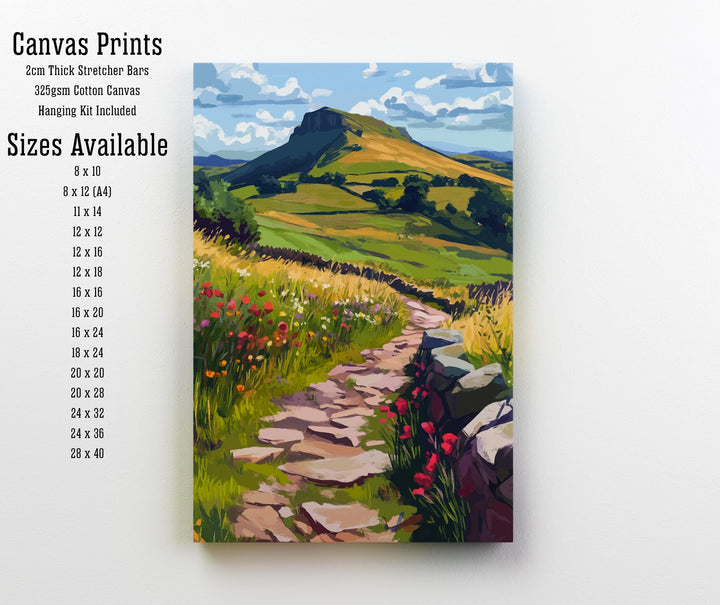 Peak District Travel Poster UK Landscape Art Peak District Print Scenic Countryside Poster British Nature Decor