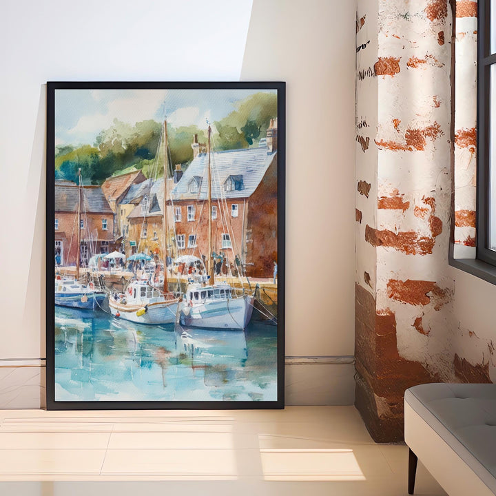 Padstow Watercolor Painting Cornwall Village Art Padstow Print Scenic Coastal Decor