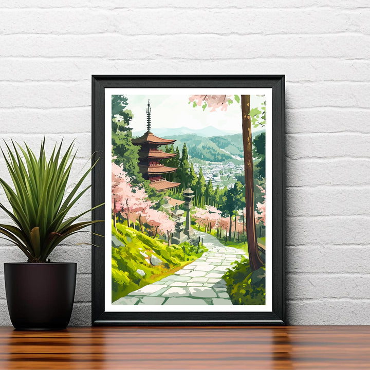 Kyoto Travel Poster Japan City Art Kyoto Print Scenic Japanese Landscape Poster Kyoto Decor