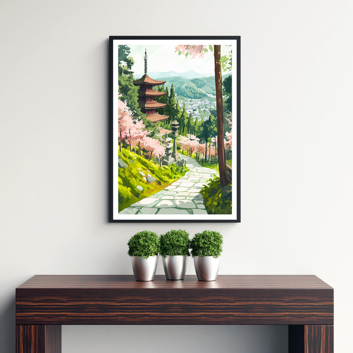 Kyoto Travel Poster Japan City Art Kyoto Print Scenic Japanese Landscape Poster Kyoto Decor