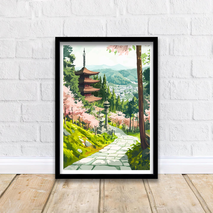 Kyoto Travel Poster Japan City Art Kyoto Print Scenic Japanese Landscape Poster Kyoto Decor
