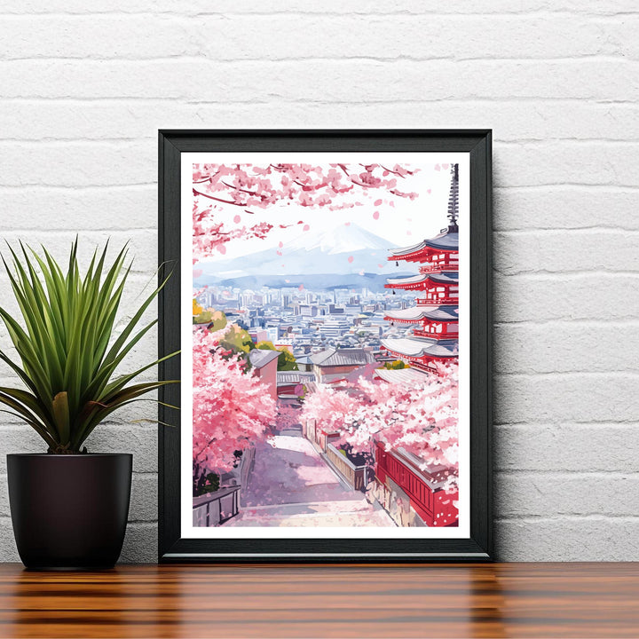 Tokyo Travel Poster Japan City Art Tokyo Skyline Print Scenic Tokyo Poster Urban Japan Decor