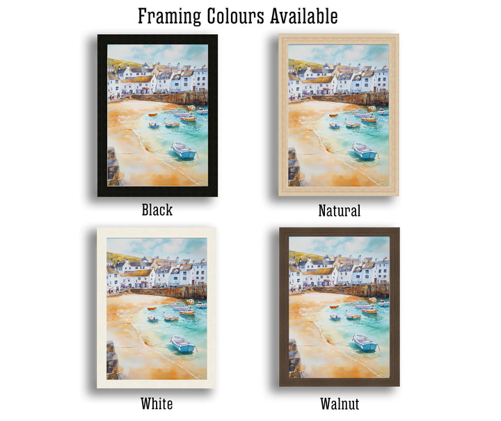 St Ives Watercolor Painting Cornwall Coastal Art St Ives Print Scenic Seaside Decor