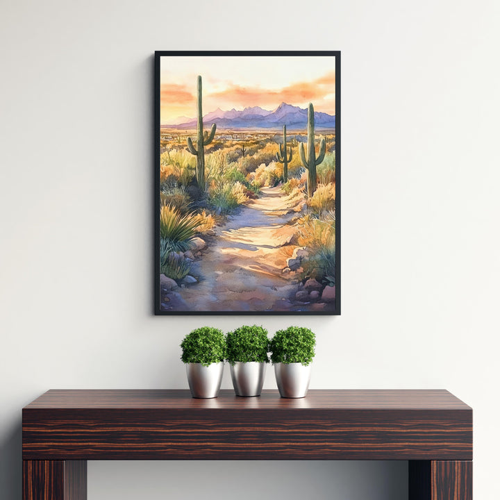 Scottsdale Arizona Watercolor Painting Desert Art Scottsdale Print Scenic Arizona Watercolor Decor