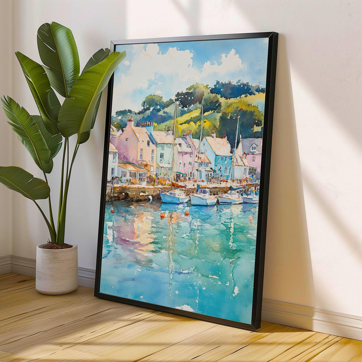 Salcombe Watercolor Painting Cornwall Coastal Art Salcombe Print Scenic Seaside Decor