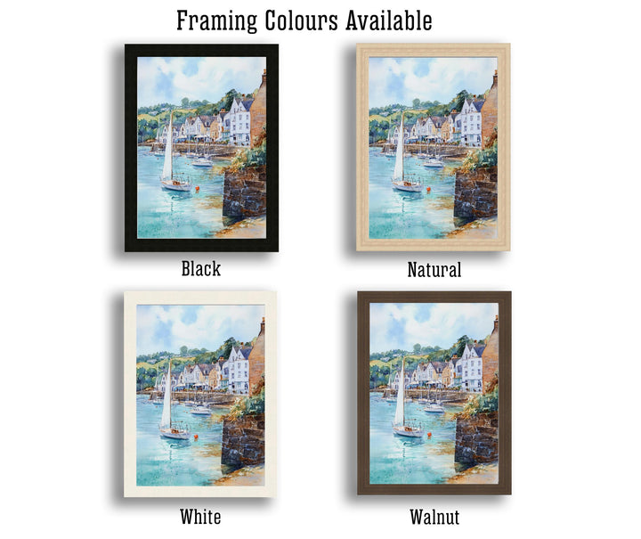 St Mawes Watercolor Painting Cornwall Coastal Art St Mawes Print Scenic Seaside Village Decor