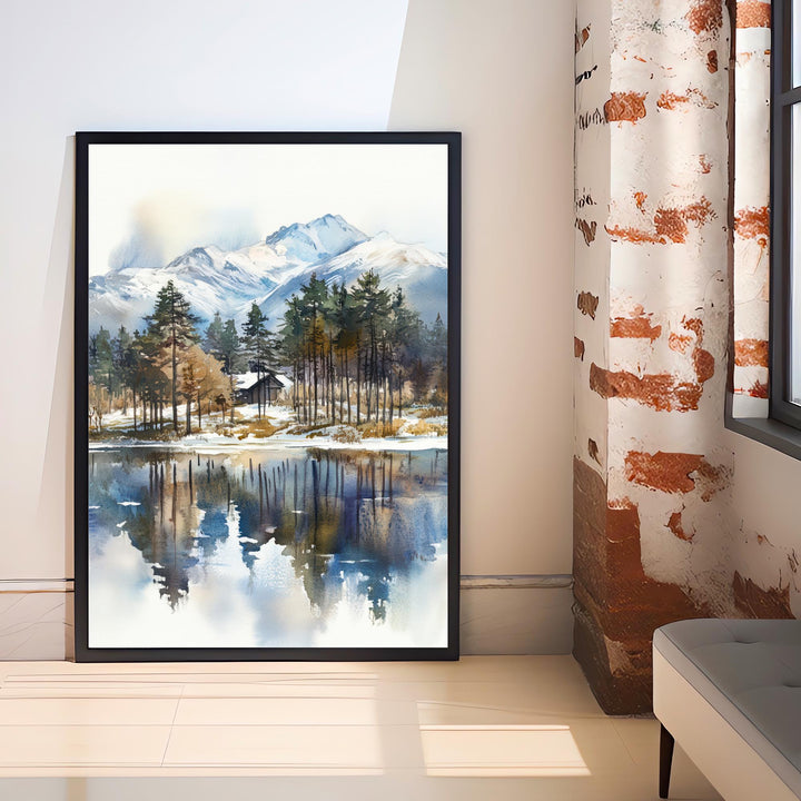 Aviemore Scotland Watercolor Painting Scottish Highlands Art Aviemore Print Scenic Scotland Decor
