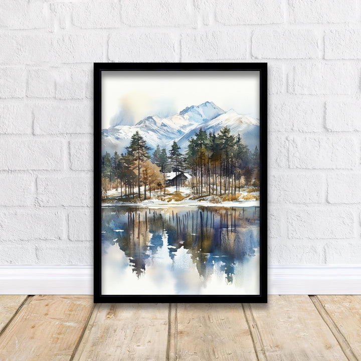 Aviemore Scotland Watercolor Painting Scottish Highlands Art Aviemore Print Scenic Scotland Decor