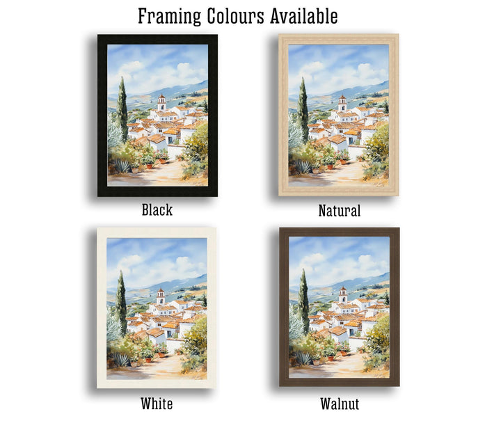 Andalucia Travel Poster Spain Landscape Art Andalucia Print Scenic Spanish Country Decor Iconic Alhambra Art
