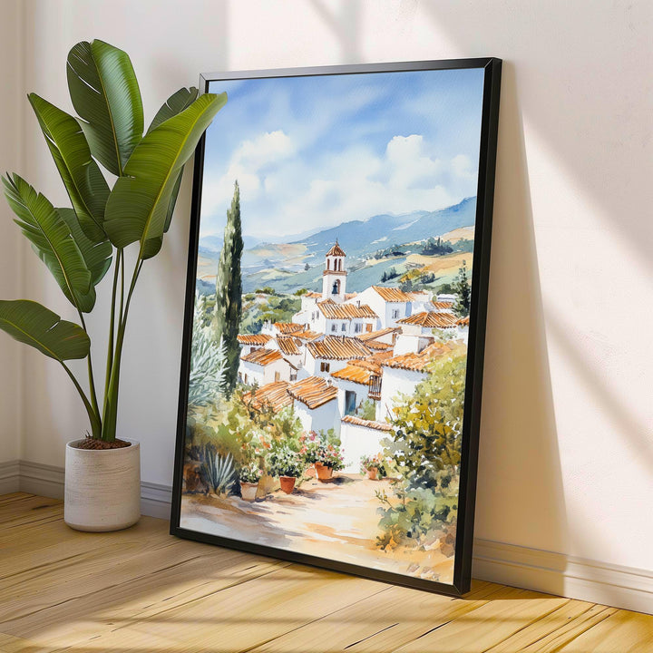 Andalucia Travel Poster Spain Landscape Art Andalucia Print Scenic Spanish Country Decor Iconic Alhambra Art