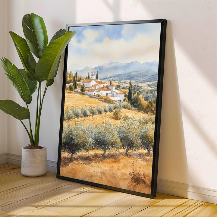 Andalucia Travel Poster Spain Landscape Art Andalucia Print Scenic Spanish Country Decor Iconic Alhambra Art