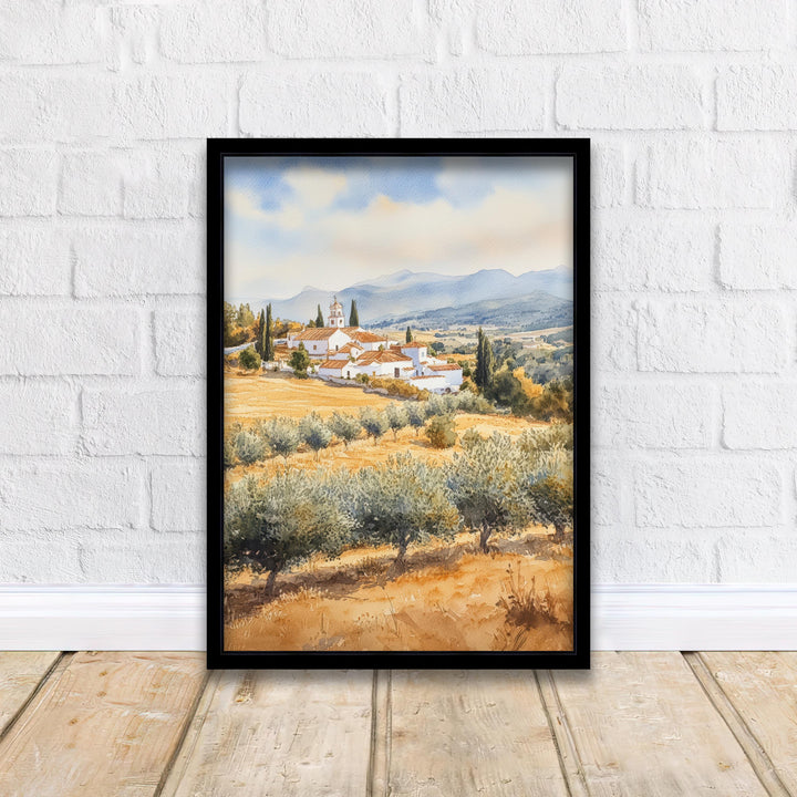 Andalucia Travel Poster Spain Landscape Art Andalucia Print Scenic Spanish Country Decor Iconic Alhambra Art