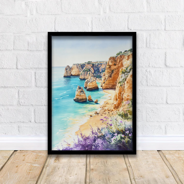 Algarve Spain Travel Poster Coastal Art Algarve Print Scenic Spanish Beach Decor Algarve Coastline Art