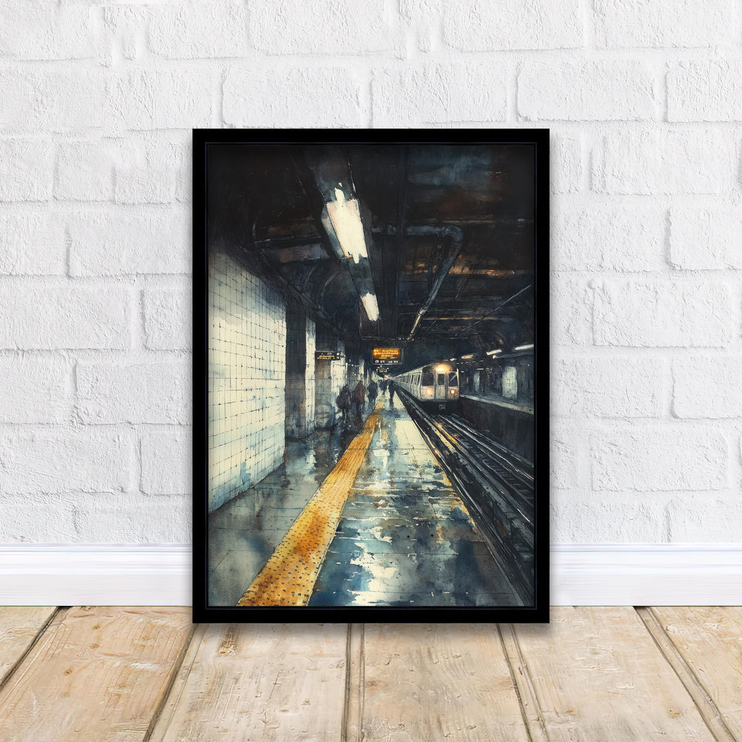 New York City Watercolor Poster NYC Skyline Art New York Print Scenic Cityscape Watercolor Decor