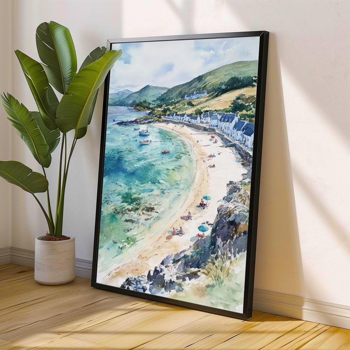 Portmeirion Watercolor Painting Welsh Village Art Portmeirion Print Scenic Watercolor Decor