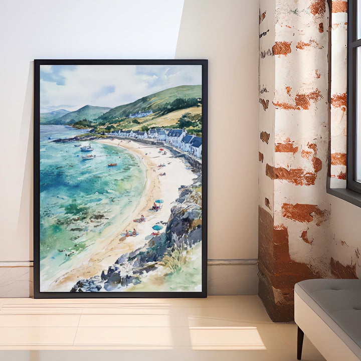 Portmeirion Watercolor Painting Welsh Village Art Portmeirion Print Scenic Watercolor Decor