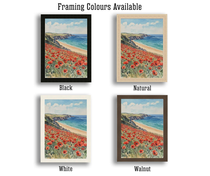 Polly Joke Cornwall Watercolor Painting Seaside Art Polly Joke Print Scenic Cornwall Beach Decor