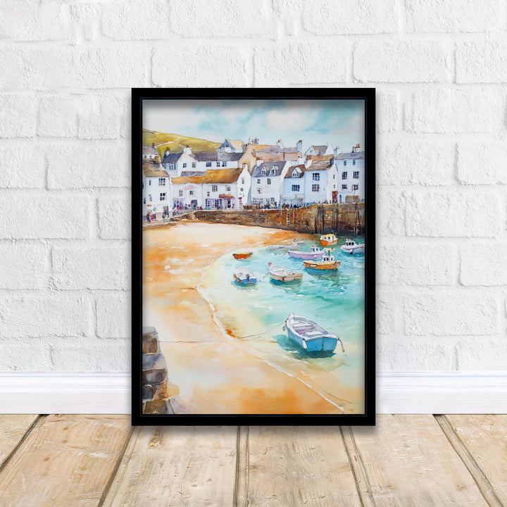 St Ives Watercolor Painting Cornwall Coastal Art St Ives Print Scenic Seaside Decor