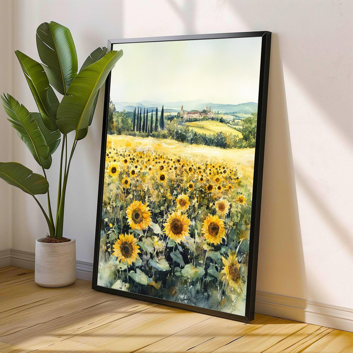 Loire Valley Watercolor Painting French Landscape Art Loire Valley Print Scenic French Decor