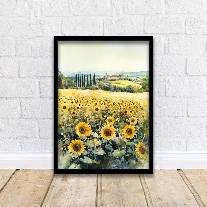 Loire Valley Watercolor Painting French Landscape Art Loire Valley Print Scenic French Decor