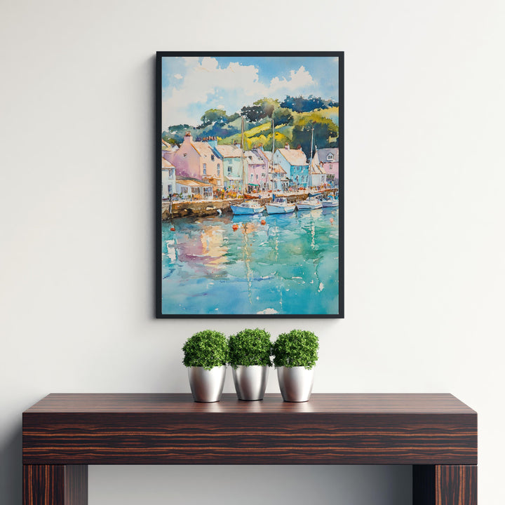 Salcombe Watercolor Painting Cornwall Coastal Art Salcombe Print Scenic Seaside Decor