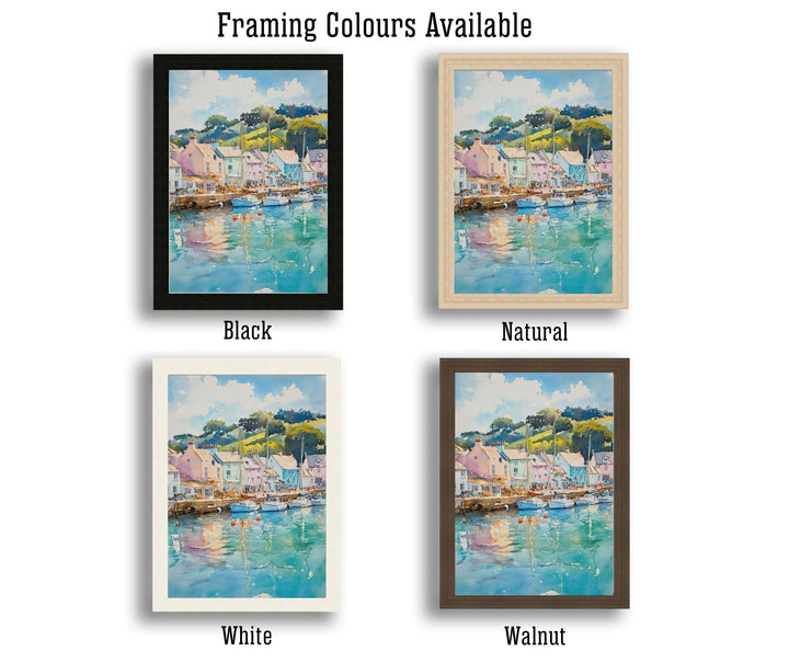 Salcombe Watercolor Painting Cornwall Coastal Art Salcombe Print Scenic Seaside Decor