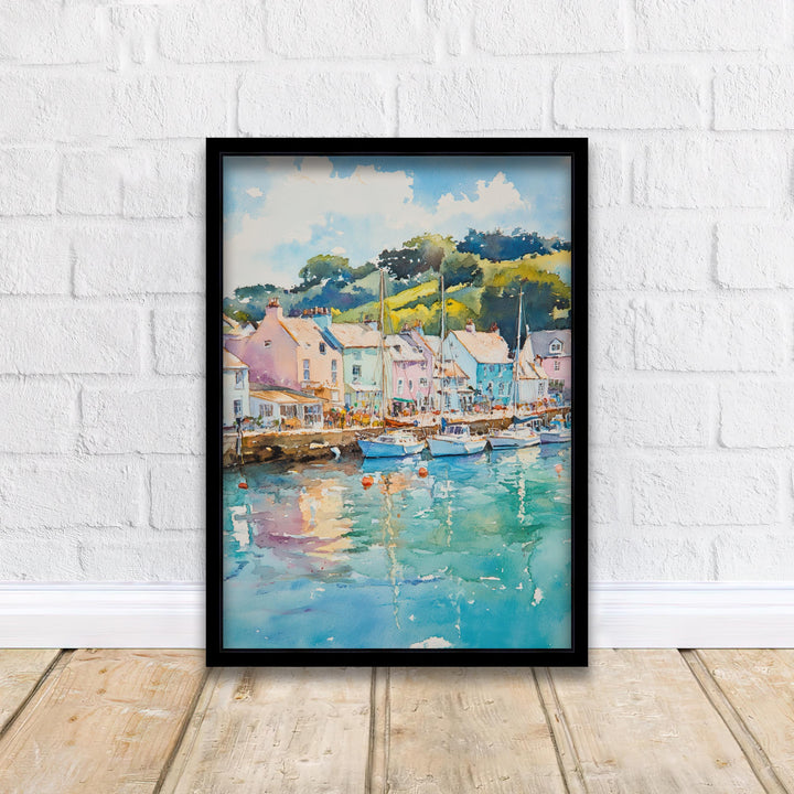 Salcombe Watercolor Painting Cornwall Coastal Art Salcombe Print Scenic Seaside Decor
