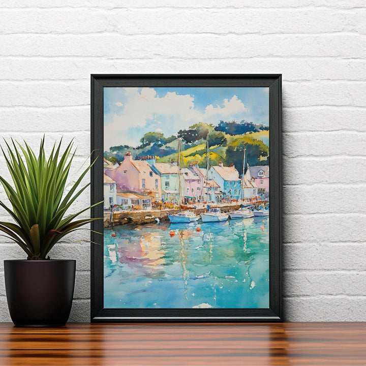 Salcombe Watercolor Painting Cornwall Coastal Art Salcombe Print Scenic Seaside Decor