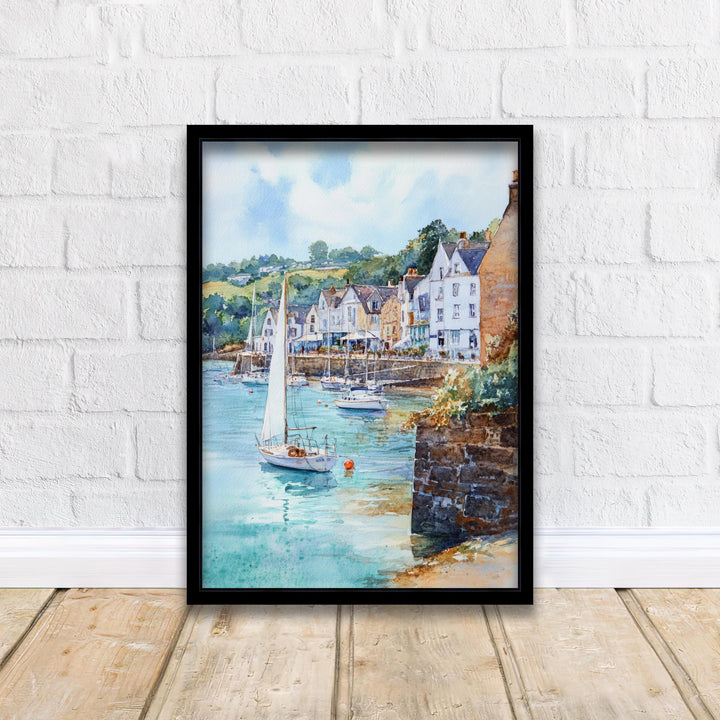 St Mawes Watercolor Painting Cornwall Coastal Art St Mawes Print Scenic Seaside Village Decor
