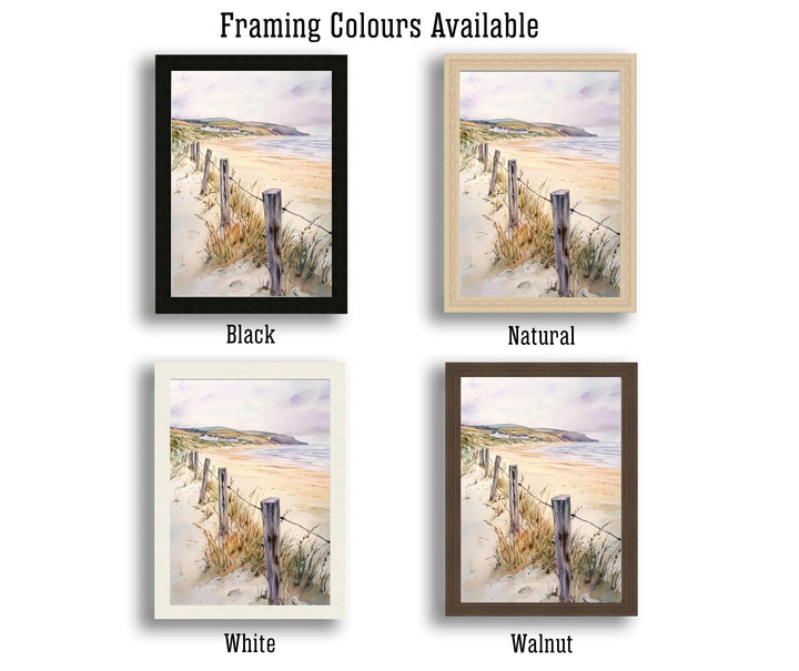 Croyde Bay Watercolor Painting North Devon Beach Art Croyde Bay Print Scenic Seaside Decor