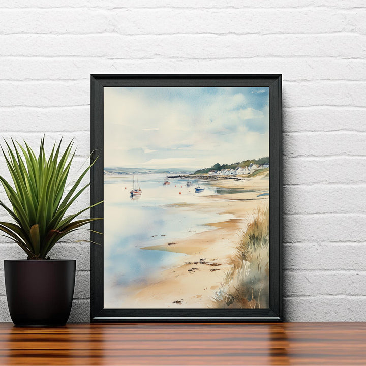 Hayle Watercolor Painting Cornwall Coastal Art Hayle Print Scenic Seaside Decor