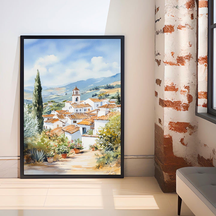 Andalucia Travel Poster Spain Landscape Art Andalucia Print Scenic Spanish Country Decor Iconic Alhambra Art