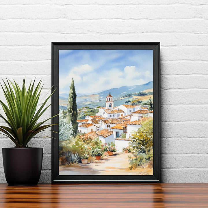 Andalucia Travel Poster Spain Landscape Art Andalucia Print Scenic Spanish Country Decor Iconic Alhambra Art