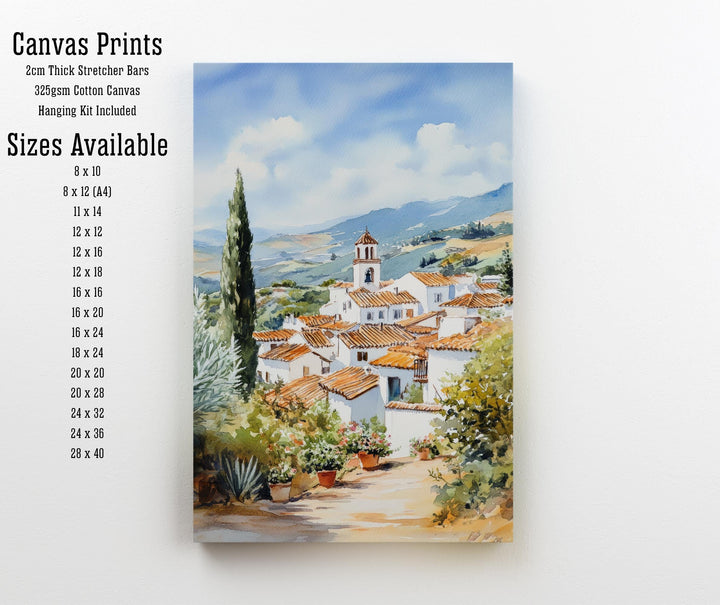 Andalucia Travel Poster Spain Landscape Art Andalucia Print Scenic Spanish Country Decor Iconic Alhambra Art
