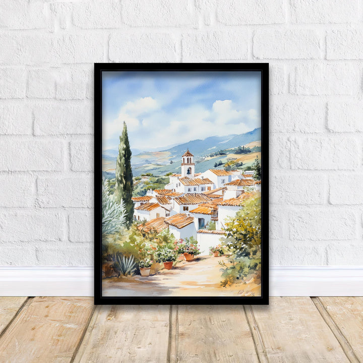 Andalucia Travel Poster Spain Landscape Art Andalucia Print Scenic Spanish Country Decor Iconic Alhambra Art
