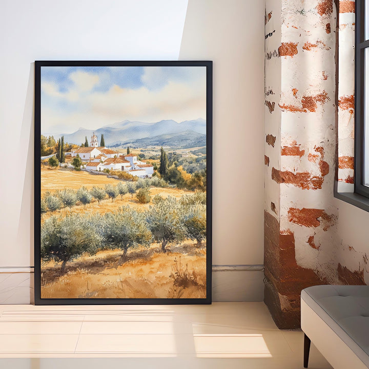 Andalucia Travel Poster Spain Landscape Art Andalucia Print Scenic Spanish Country Decor Iconic Alhambra Art