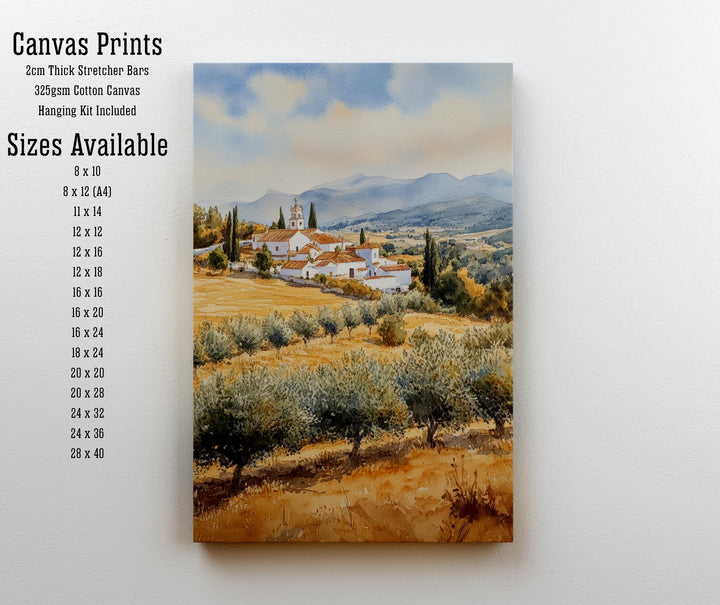 Andalucia Travel Poster Spain Landscape Art Andalucia Print Scenic Spanish Country Decor Iconic Alhambra Art
