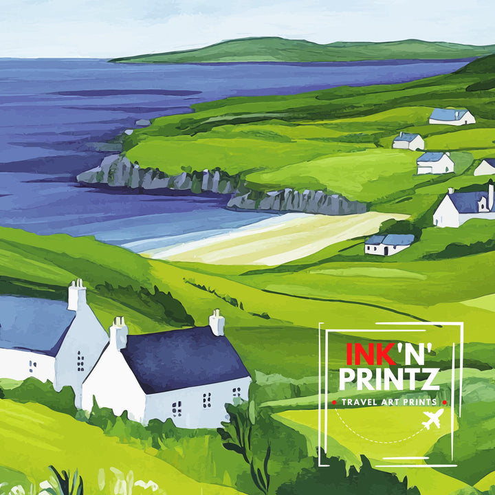 Isle of Islay Travel Poster Scottish Island Art Islay Print Scenic Scottish Coastal Decor