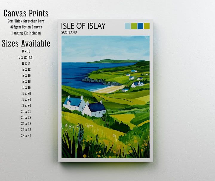 Isle of Islay Travel Poster Scottish Island Art Islay Print Scenic Scottish Coastal Decor