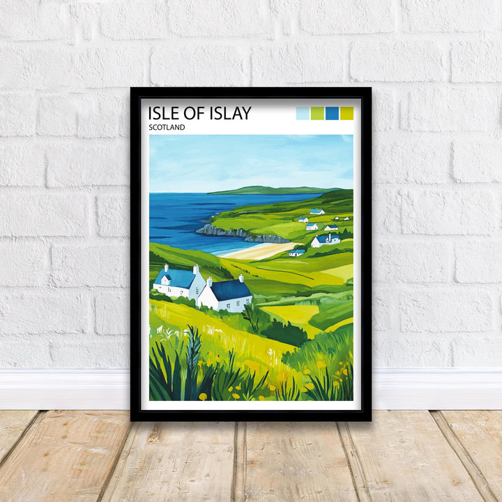 Isle of Islay Travel Poster Scottish Island Art Islay Print Scenic Scottish Coastal Decor