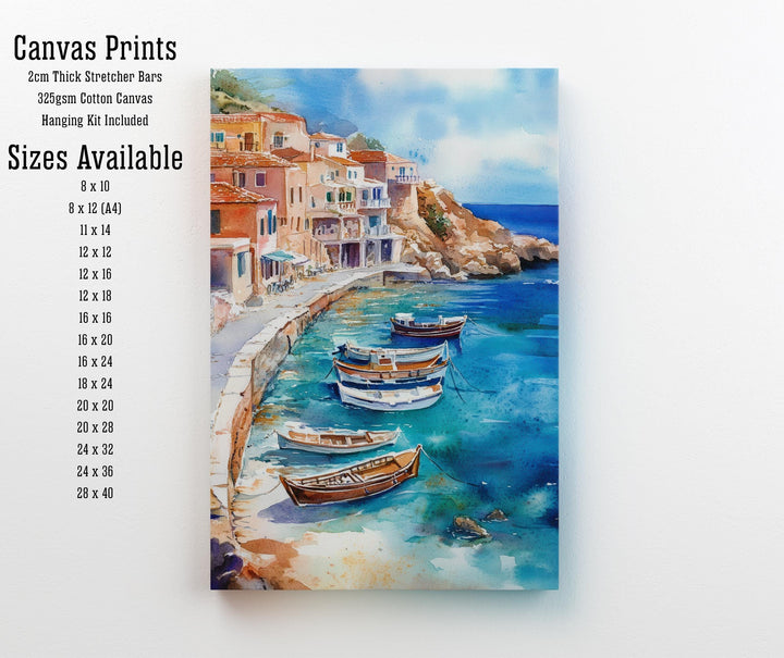 Greece Watercolor Painting Greek Island Art Greece Print Scenic Mediterranean Decor Gift for Greece Lovers Home Decor