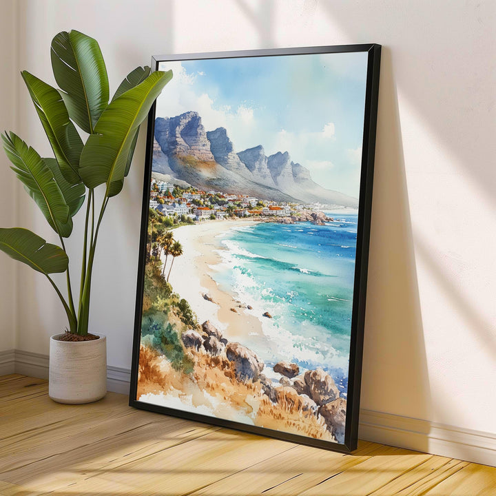 South Africa Watercolor Painting African Landscape Art South Africa Print Scenic Safari Decor Gift for South Africa Lovers