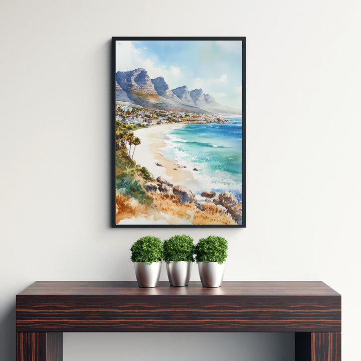 South Africa Watercolor Painting African Landscape Art South Africa Print Scenic Safari Decor Gift for South Africa Lovers