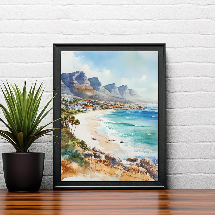 South Africa Watercolor Painting African Landscape Art South Africa Print Scenic Safari Decor Gift for South Africa Lovers
